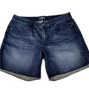Ann Taylor LOFT Sz 6 Denim Shorts Cut Off Unhemmed